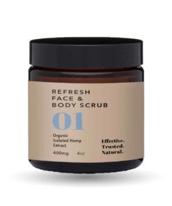buy the best organic CBD face and body scrub topical